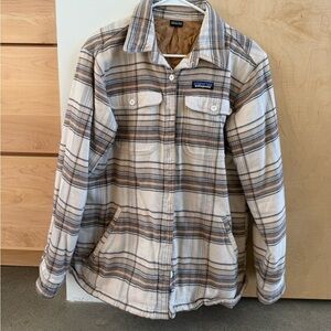 Patagonia flannel shacket, lined, women’s size medium